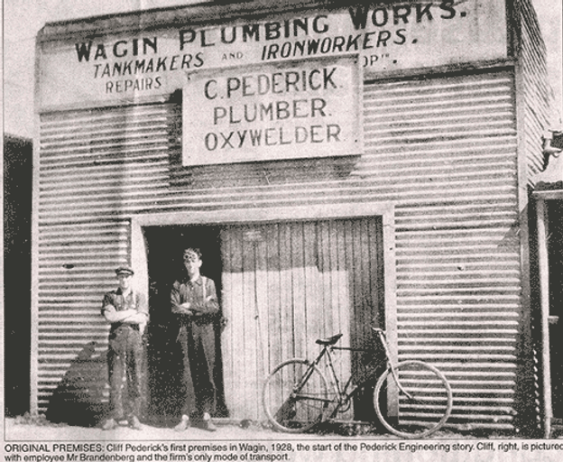 The original Pederick premises in Wagin
