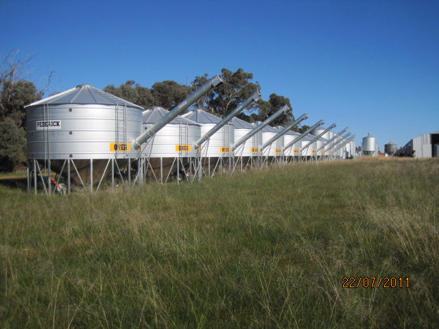 Pederick silos delivered and set up on-farm